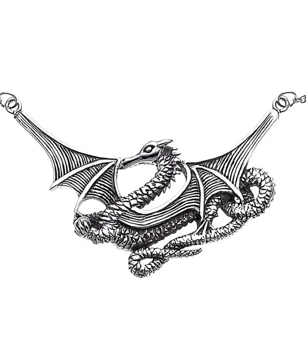 Peter Stone hanger Mystical Spirit of the Sea Dragon ~ Sterling Silver Jewelry Necklace
