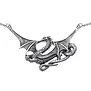 hanger Mystical Spirit of the Sea Dragon ~ Sterling Silver Jewelry Necklace