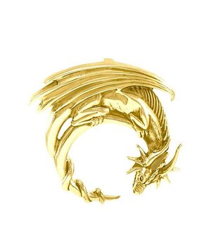 hanger Dragon Moon ~ Solid Gold Jewelry