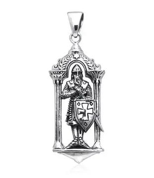 hanger Knight of the Templar Sterling Silver