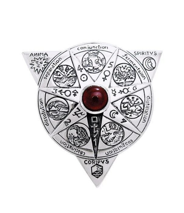 Peter Stone hanger Transformation in Alchemical Mandala Sterling Silver
