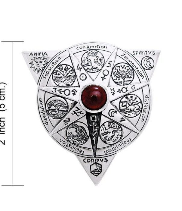 Peter Stone hanger Transformation in Alchemical Mandala Sterling Silver