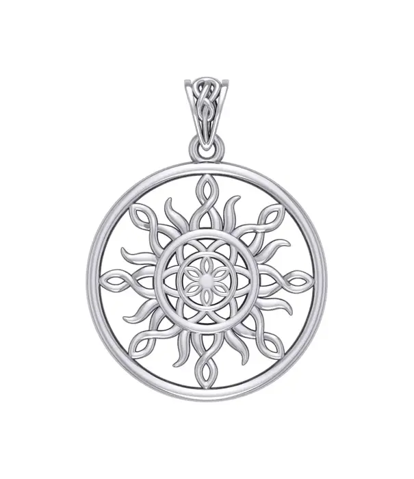 Peter Stone hanger The Sun and Flower of Life Silver