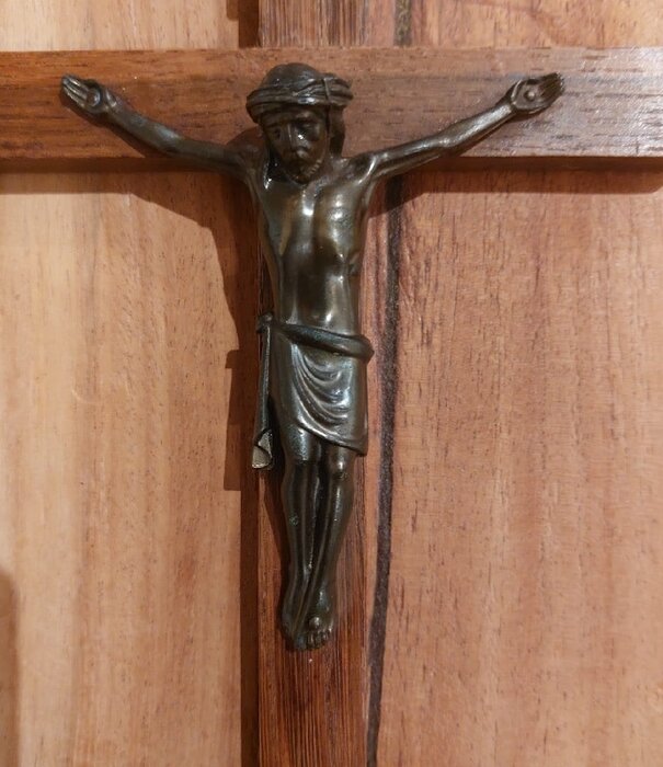 kruisbeeld antiek Jezus 25 cm x 14 cm