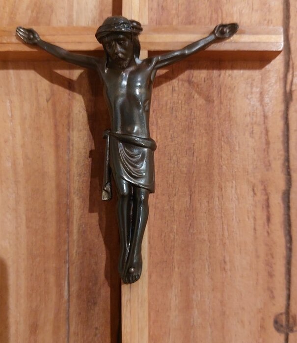 kruisbeeld antiek Jezus 25 cm x 12 cm