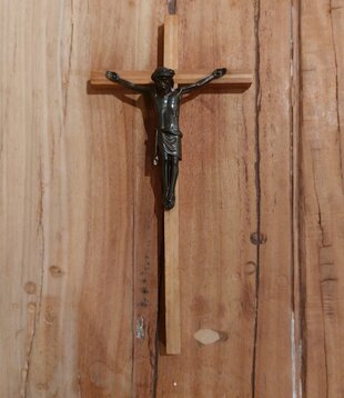 kruisbeeld antiek Jezus 25 cm x 12 cm