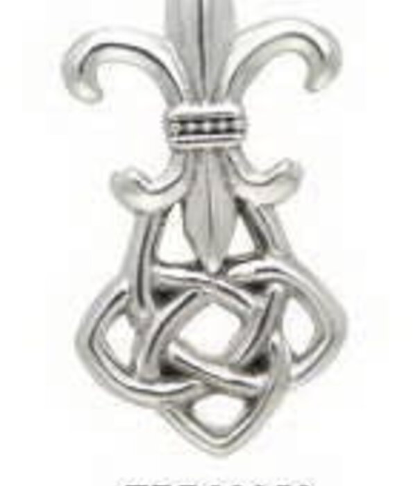 Peter Stone hanger Celtic Knotwork Fleur-de-Lis Sterling Silver Pendant Jewelry