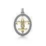 hanger Crowned with Nobility and Spirituality ~ Sterling Silver Jewelry Fleur-de-Lis Braided Pendant