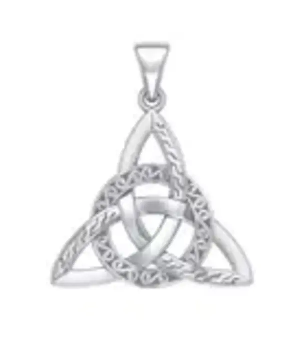 Peter Stone hanger peter stone Braided Celtic Triquetra Silver