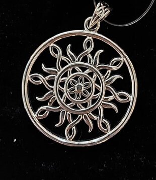 hanger peter stone The Sun and Flower of Life Silver