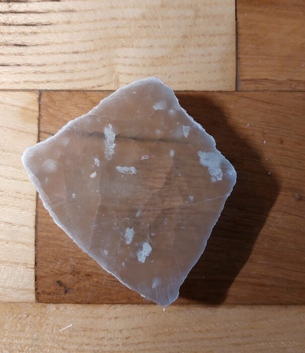 Cristal Sélénite plaque poli 0280g 2