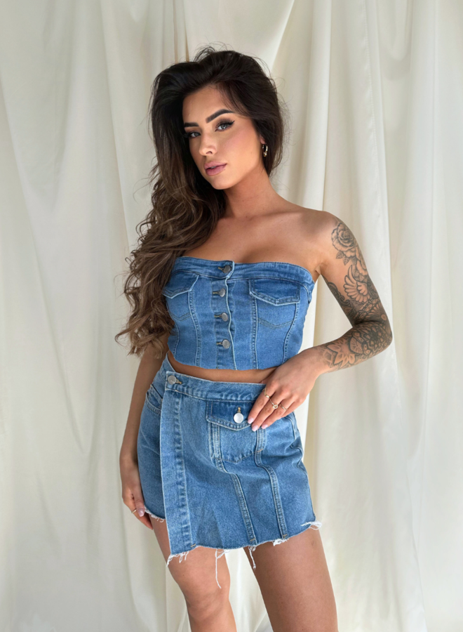 Denim Corset Top