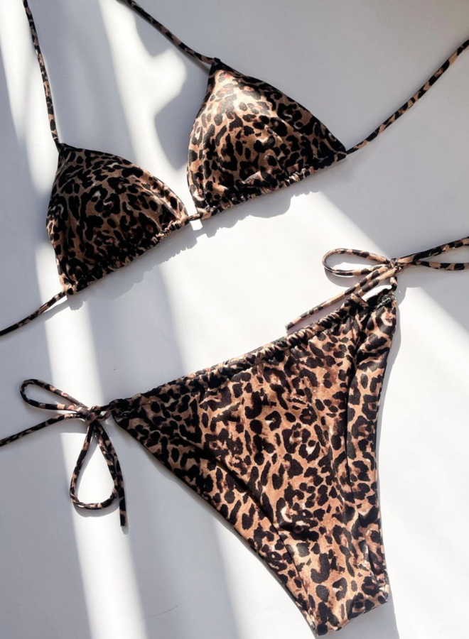 Three Piece Leopard Bikini