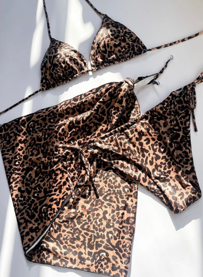 Three Piece Leopard Bikini