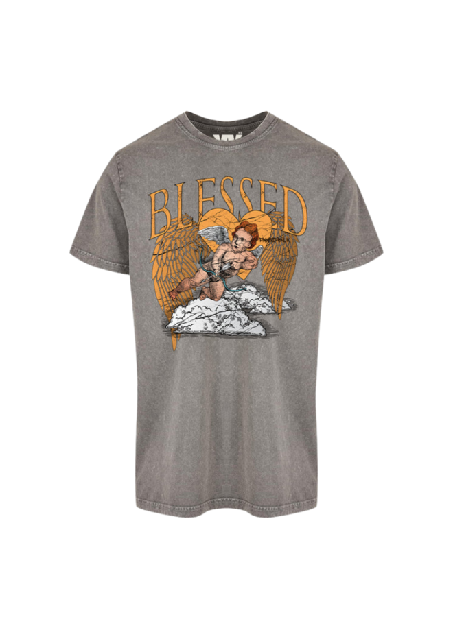 Pinned by K Washed Blessed Yellow T-Shirt