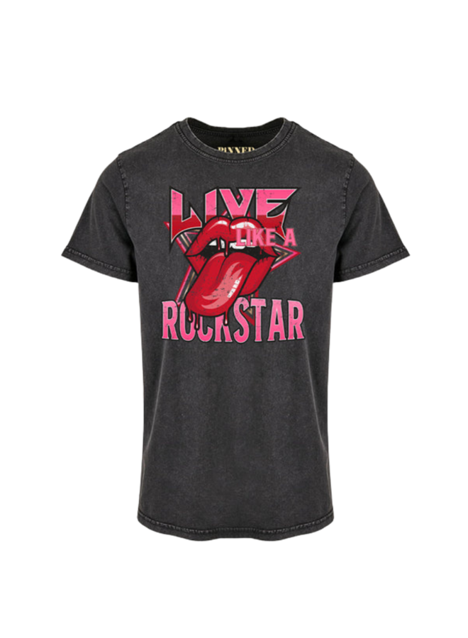 Pinned by K Washed Rockstar Pink T-Shirt