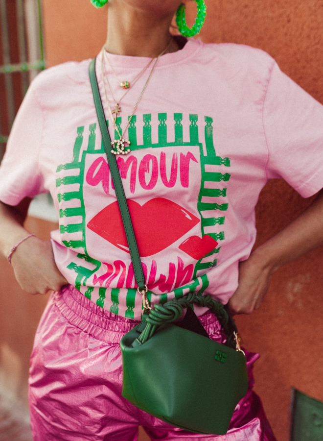 Pinned by K Washed Amour Amour Green T-Shirt
