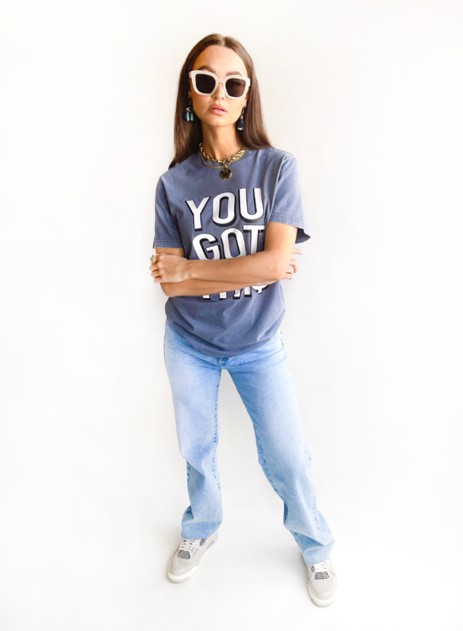 Pinned by K Washed T-Shirt You Got This - Blue