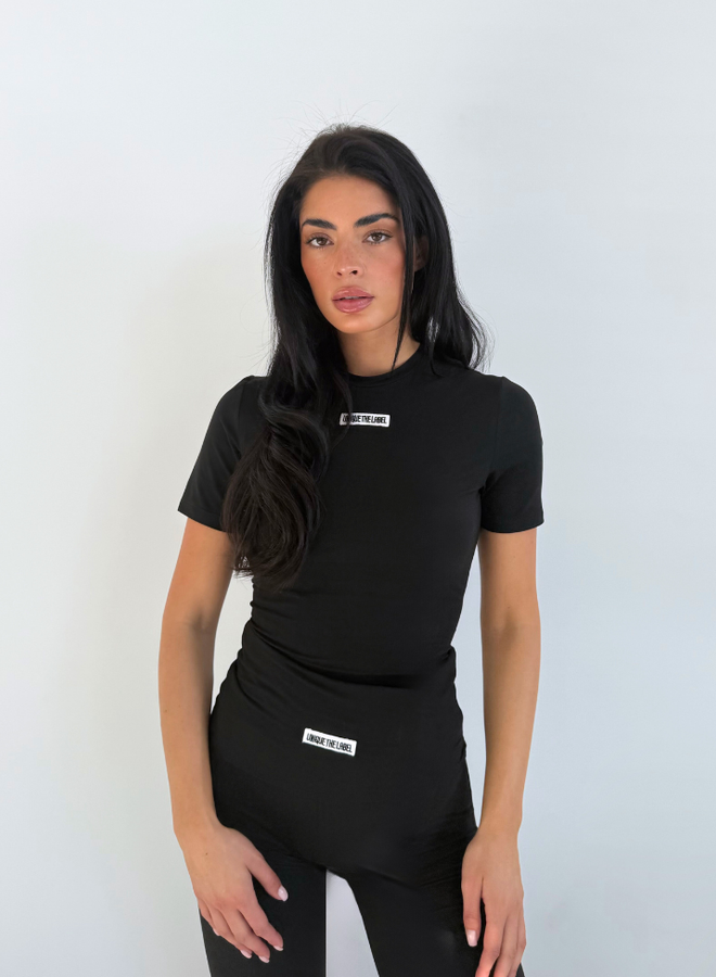 Nena Short Sleeve Top - Black