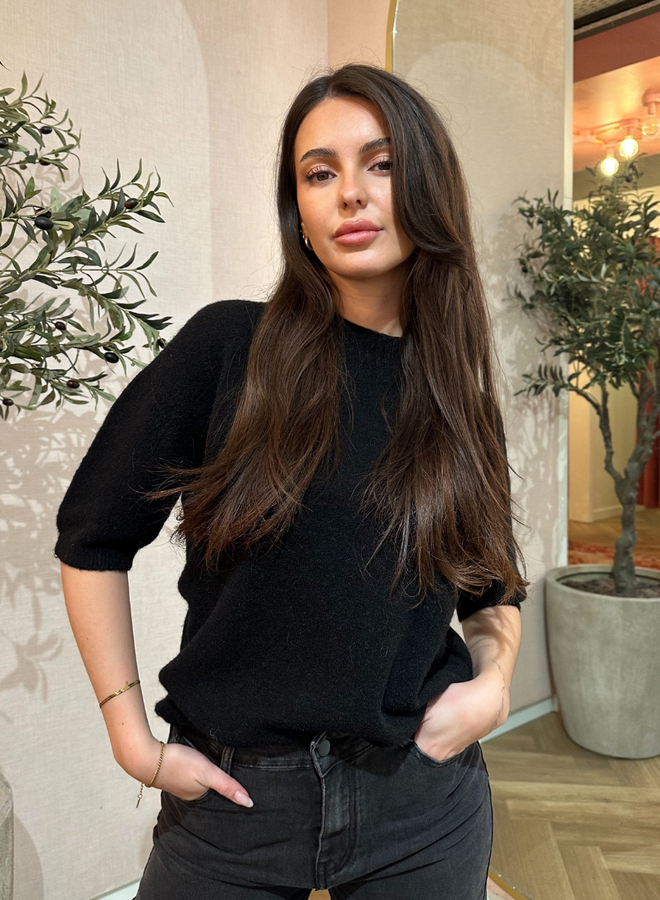 Knitted Short Sleeve - Black