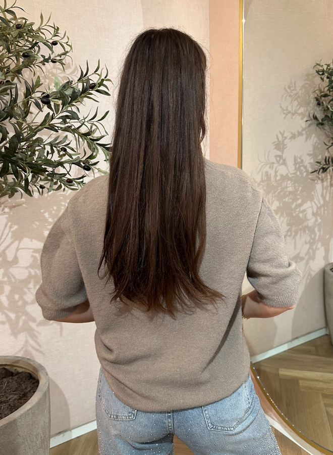 Knitted Short Sleeve - Taupe