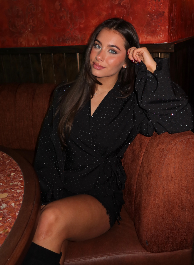 Noa Sparkle Blazer - Black