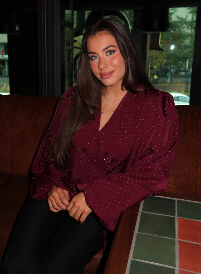 Noa Sparkle Blazer - Bordeaux