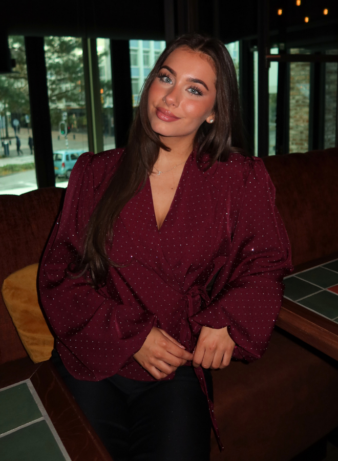 Noa Sparkle Blazer - Bordeaux