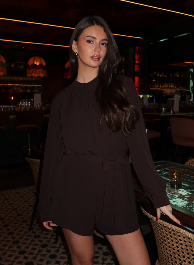 Perrie Playsuit - Brown