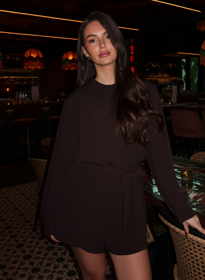 Perrie Playsuit - Brown