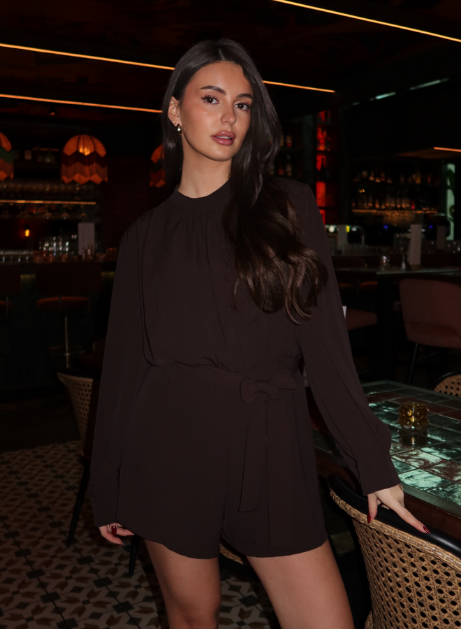 Perrie Playsuit - Brown