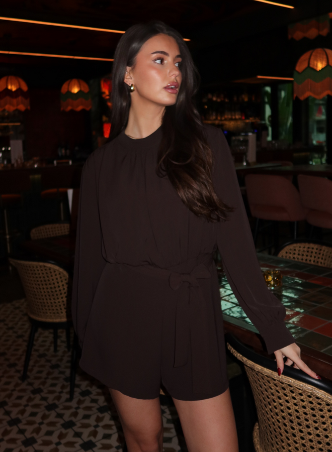Perrie Playsuit - Brown