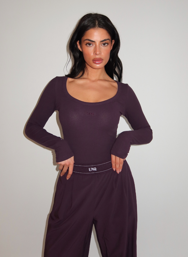 Gill Long Sleeve Bodysuit - Deep Berry