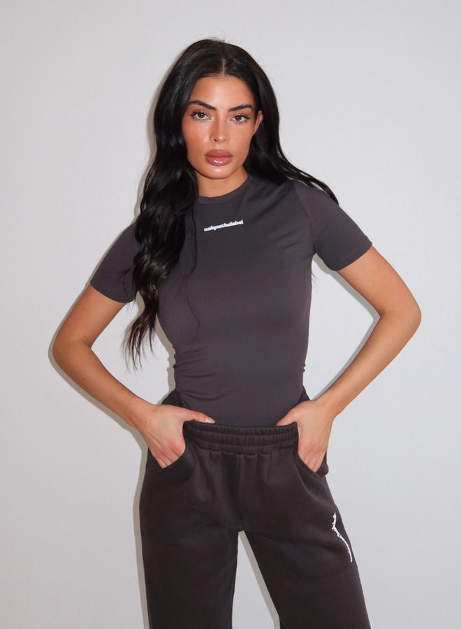 Robyn Short Sleeve - Charcoal