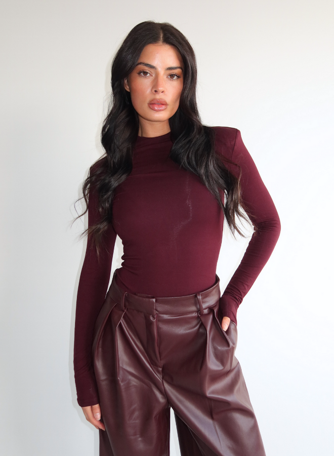 Isa Bodysuit - Burgundy