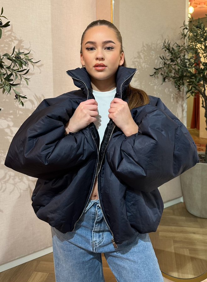 Balloon Puffer Jacket - Navy