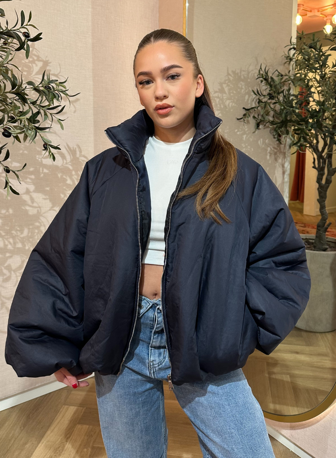 Balloon Puffer Jacket - Navy
