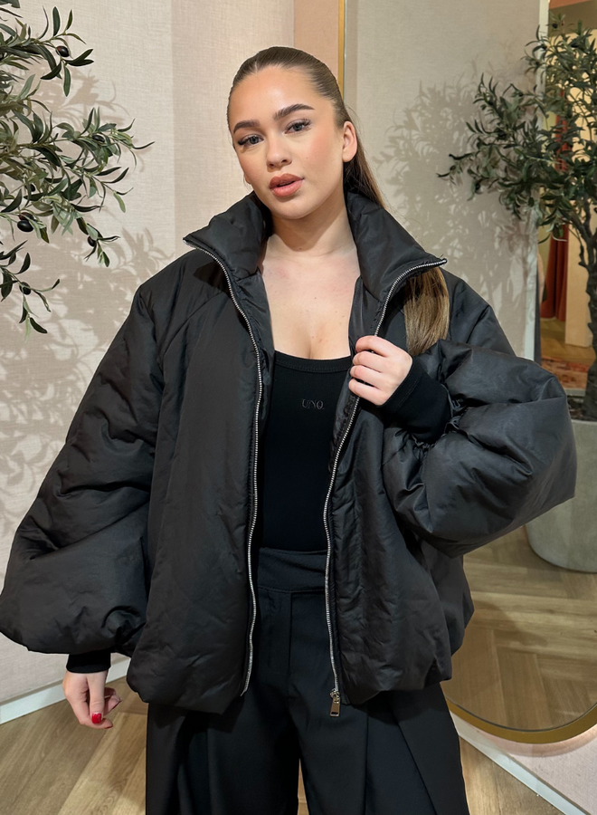 Balloon Puffer Jacket - Black