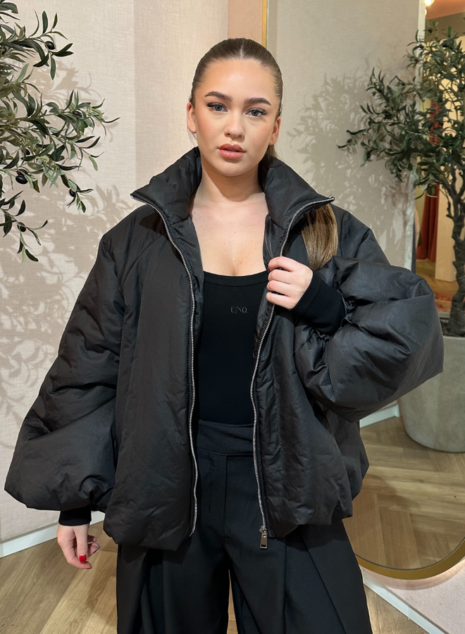 Balloon Puffer Jacket - Black