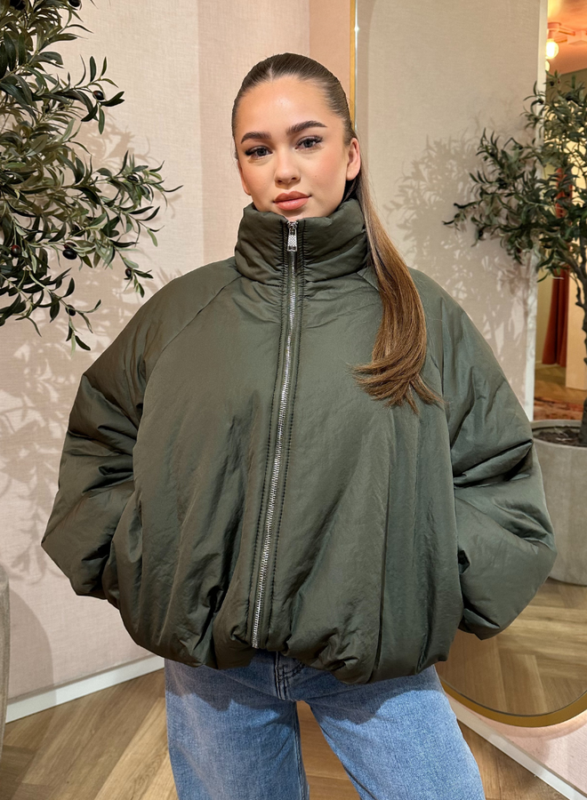 Balloon Puffer Jacket - Army Green