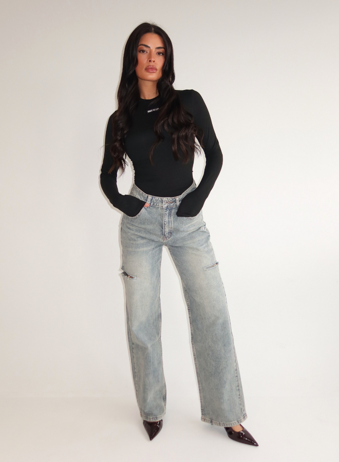 June Wide Leg Jeans - Licht Blauw