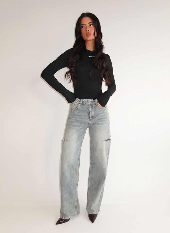 June Wide Leg Jeans - Licht Blauw