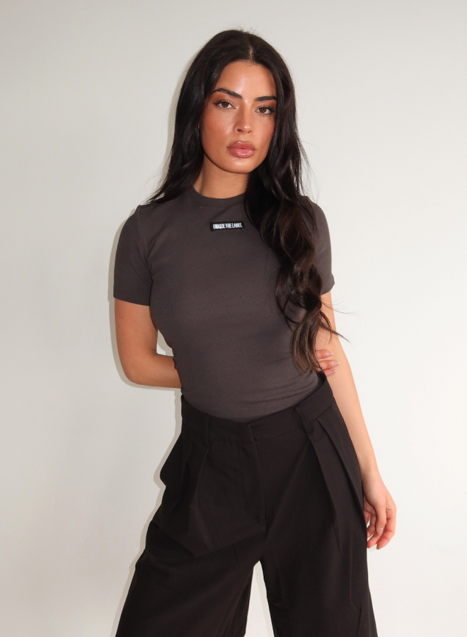 Jill Short Sleeve - Charcoal