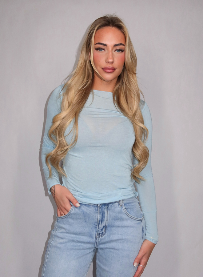 Cashmere Top - Light Blue