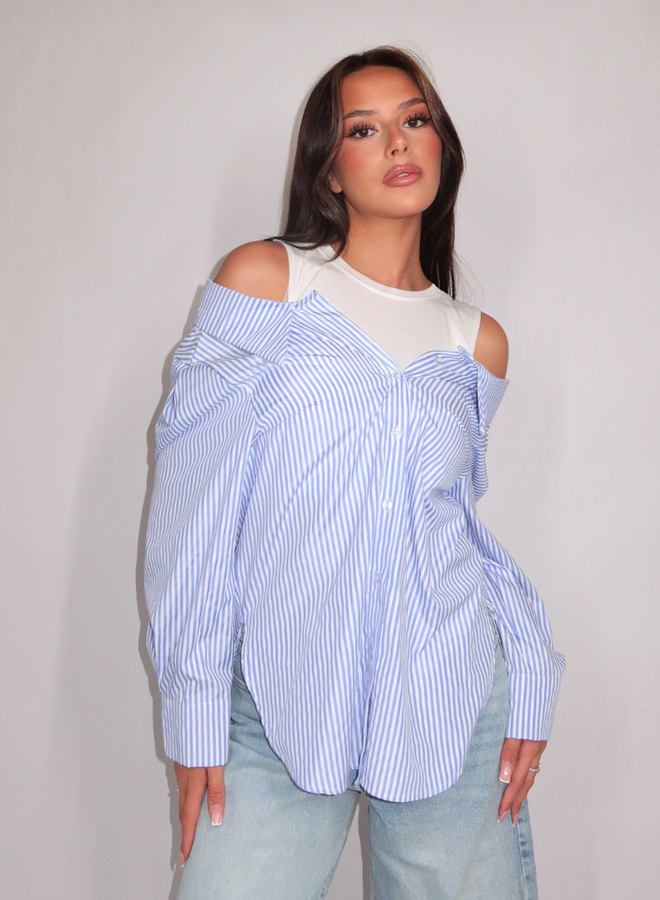 Serena Top - Licht Blauw