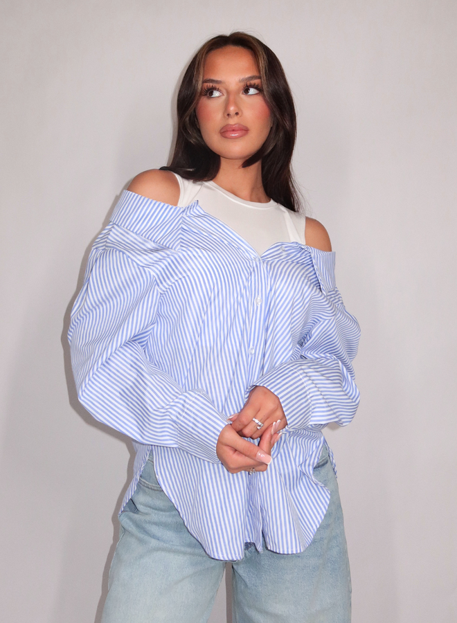 Serena Top - Licht Blauw