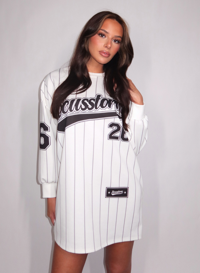 Baseball Dress - Wit