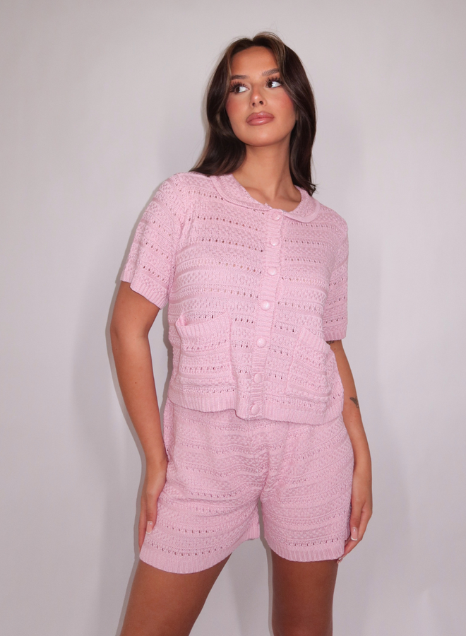 Cathy Crochet Set - Roze