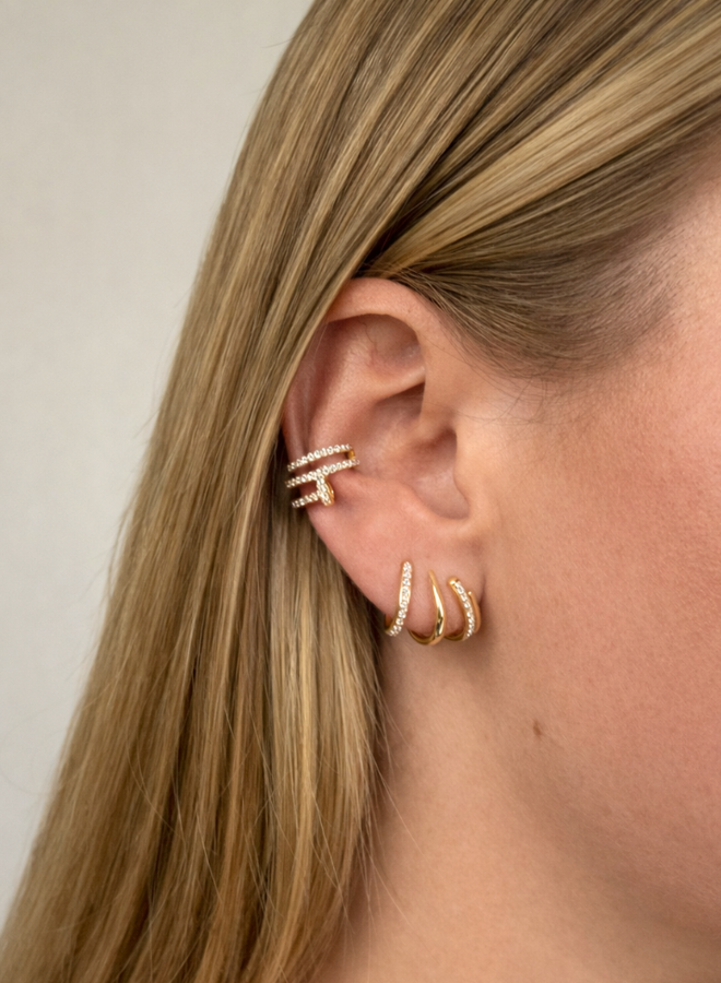 Layered Hoops - Goud