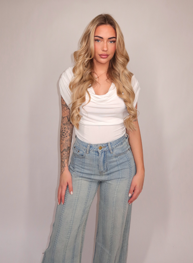 Lea Waterfall Top - Wit
